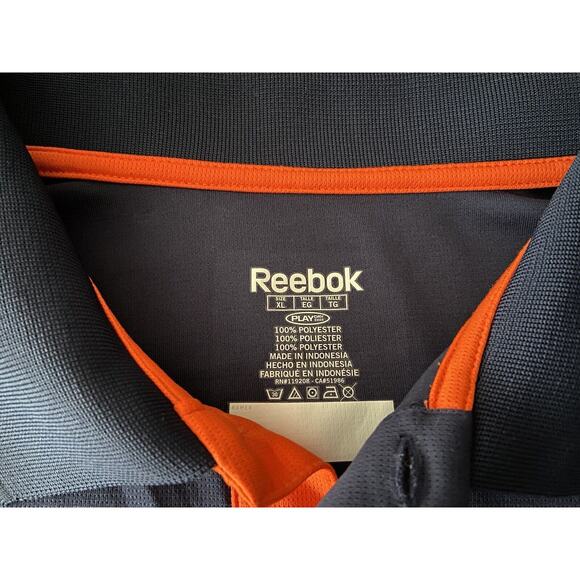 Vintage REEBOK CHICAGO BEARS Navy/Orange Polo Mens sz XL - Picture 7 of 9